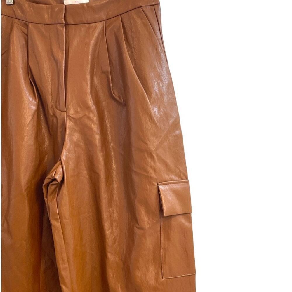 Anthropologie TwentySixHundred Faux Leather Utility Cargo Pants Size 12 NEW - Picture 4 of 11